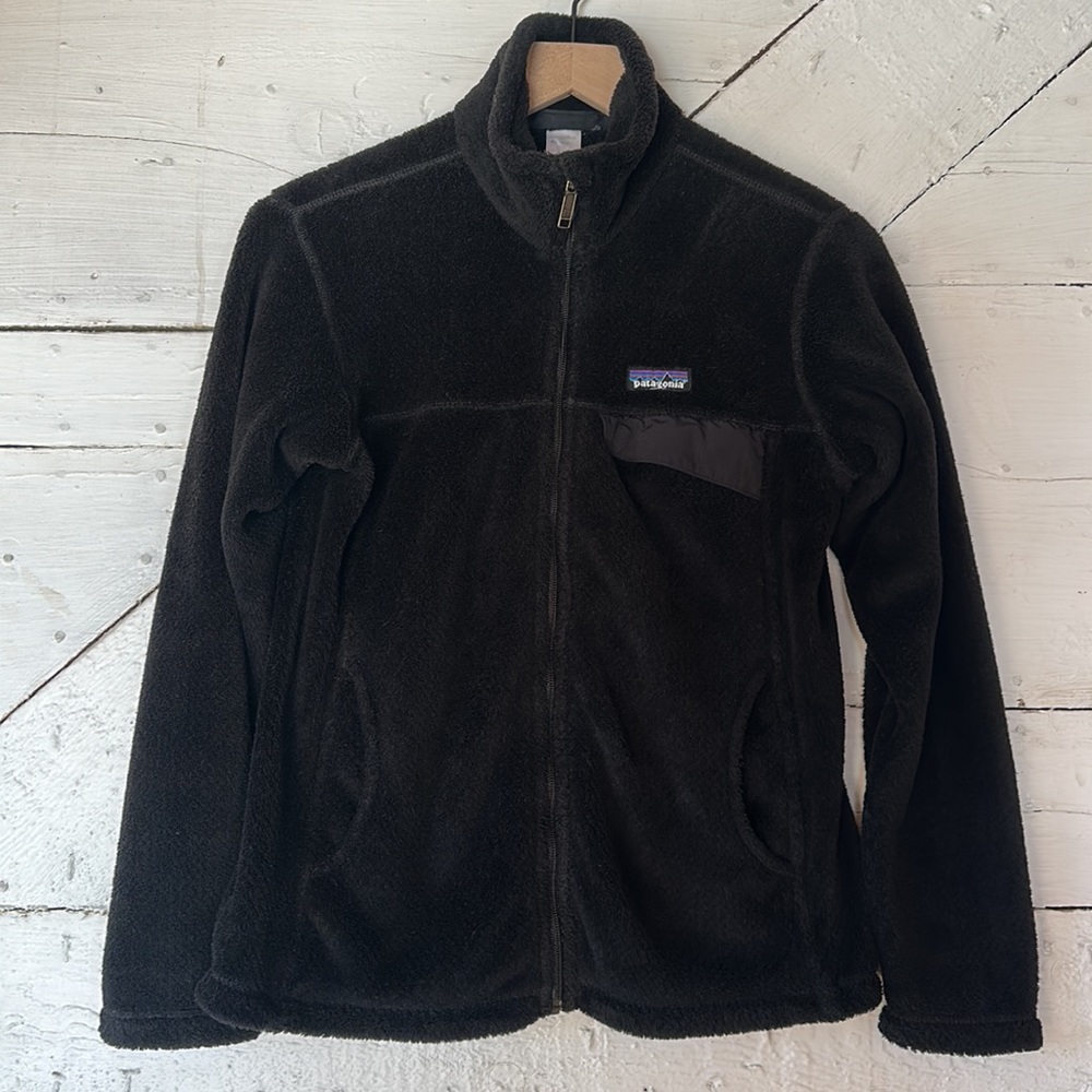 Patagonia Black Fleece Zip Up Jacket Size S